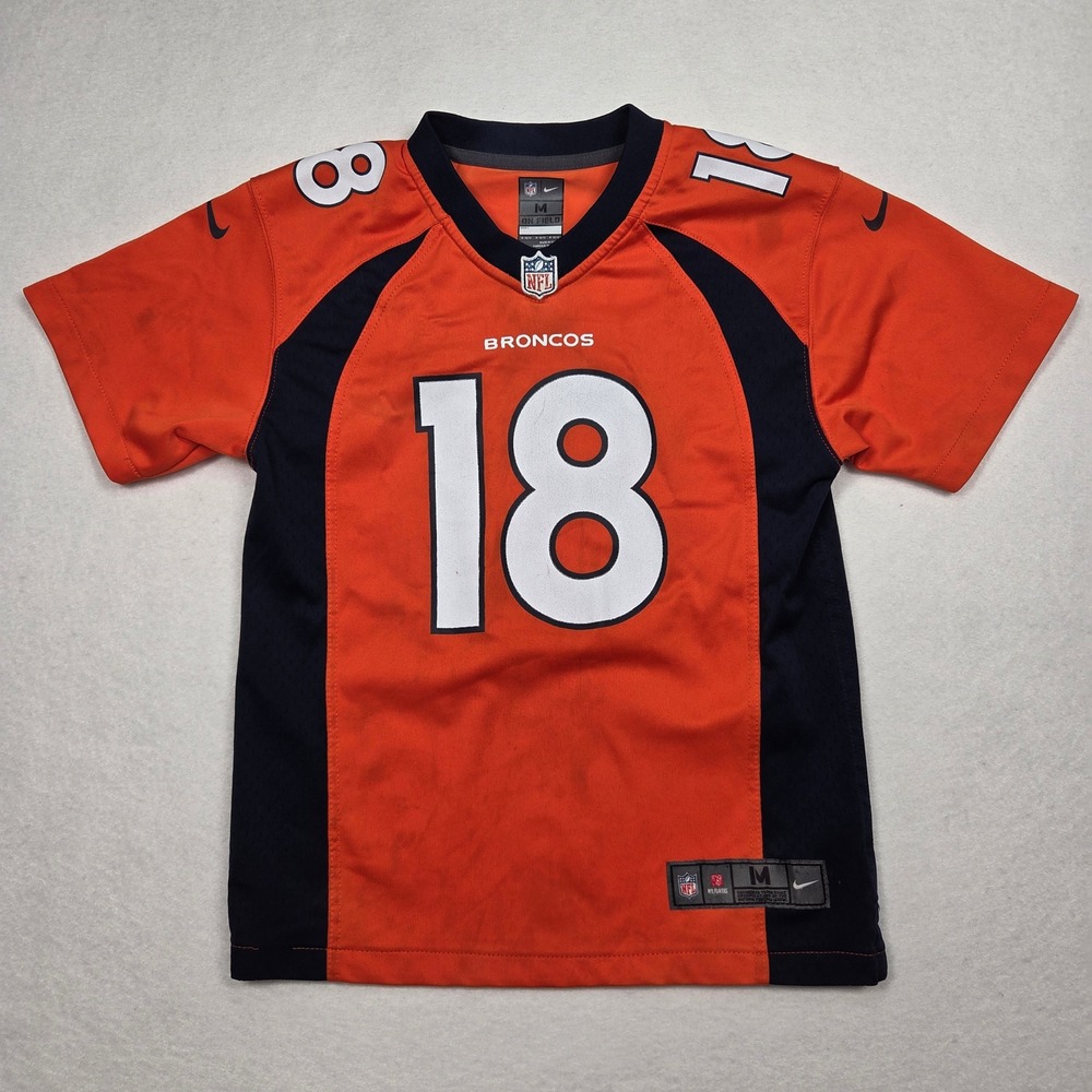 Nike Peyton Manning Denver Broncos Jersey Youth M Orange 18 NFL Football Shirt
